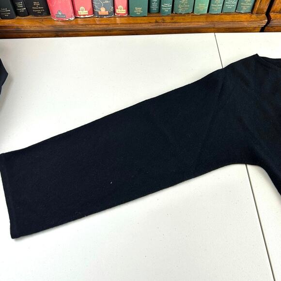 Mainbocher Black 100% Cashmere Long Wide Sleeve XL Sweater Classic Old Money - Picture 7 of 7